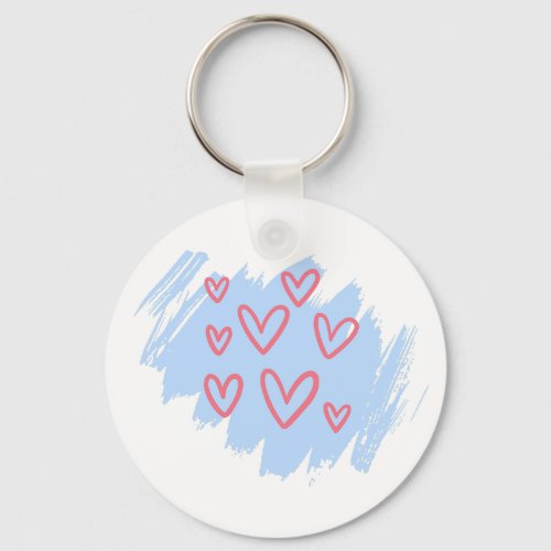 Valentines Day Hearts Love  Keychain