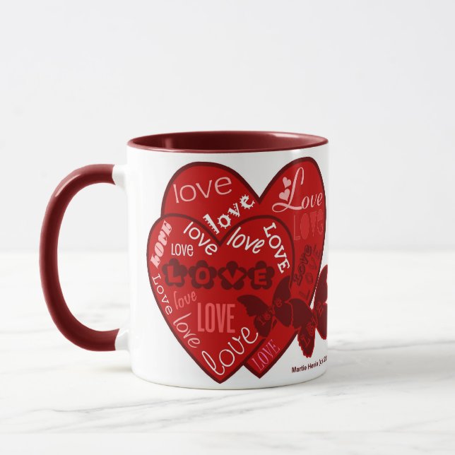 Valentine's Day Hearts & Love Mug (2) (Left)