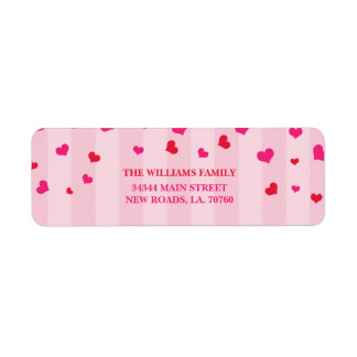 Valentine's Day Hearts Mailing Labels