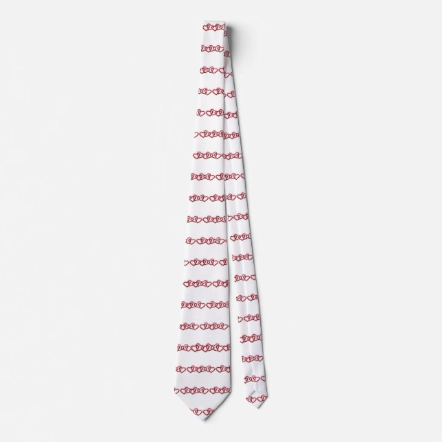Valentine's Day Hearts Neck Tie (Front)