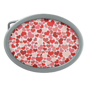 Valentine's Day Hearts Pattern Belt Buckle