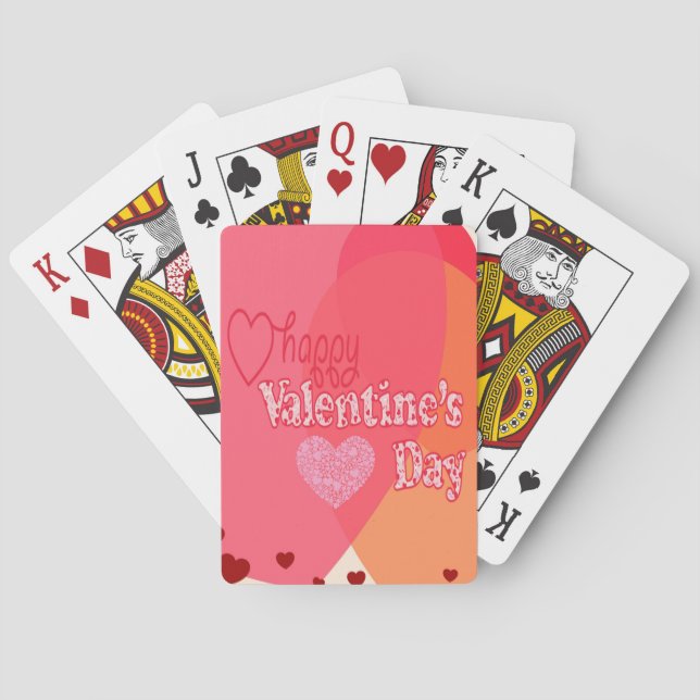 Valentines Day Hearts Poker Cards (Back)