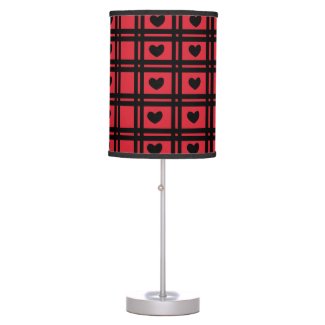 Valentines Day Hearts Red Black Modern Elegant