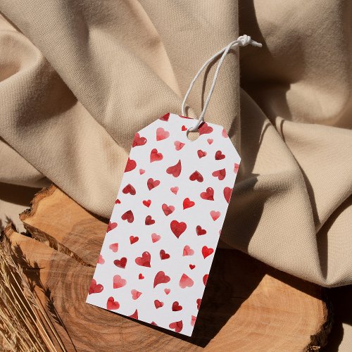 Valentines day hearts _ red gift tags