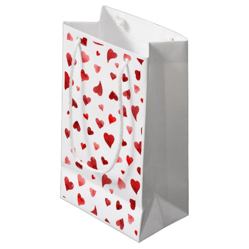 Valentines day hearts _ red small gift bag