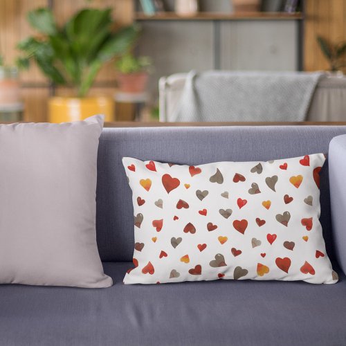 Valentines day hearts _ retro accent pillow