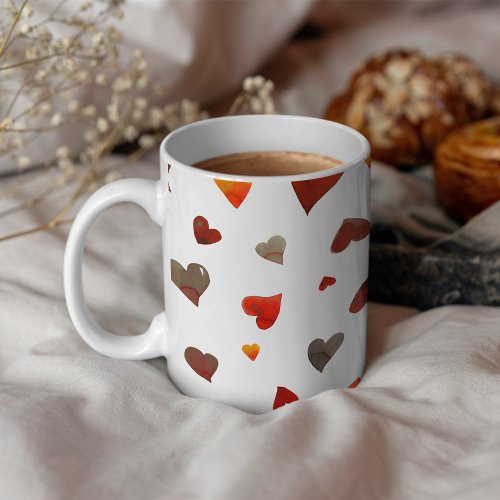 Valentines day hearts _ retro coffee mug