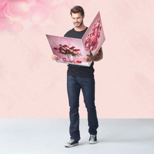 Valentine's Day Hearts & Roses Big Card Add Name 