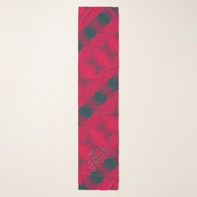 Valentine's Day Hearts   Scarf (Front)