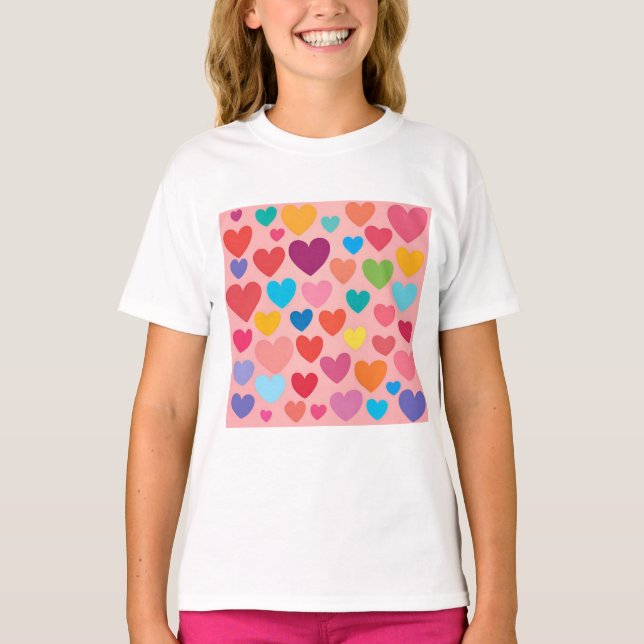 Valentine's Day Hearts T-Shirt (Front)