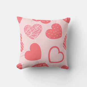 valentines Day Hearts Throw Pillow