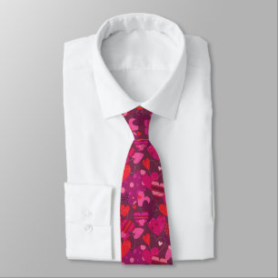 Valentine's Day Hearts Tie