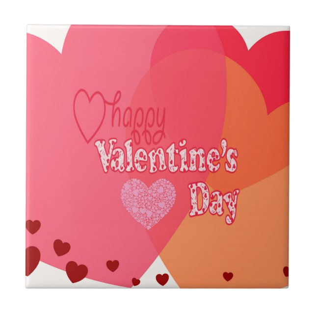 Valentines Day Hearts Tile (Front)