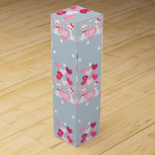 Valentine's Day Hearts Wine Box