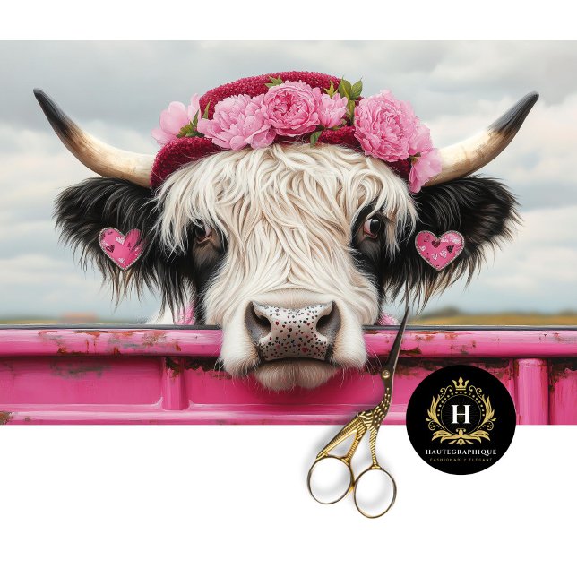 Valentines Day Highland Cow Rustic Decoupage Tissue Paper (Creator Uploaded)