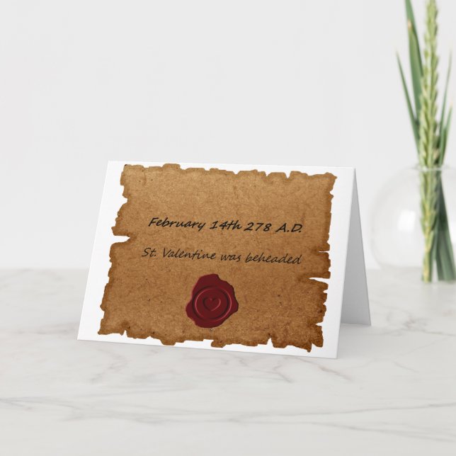 Valentine's Day Historical Origin Card (Front)