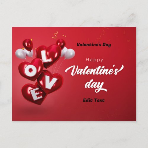 Valentines Day Holiday Postcard