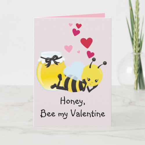 Valentines Day Honey Bee My Cute Greeting card