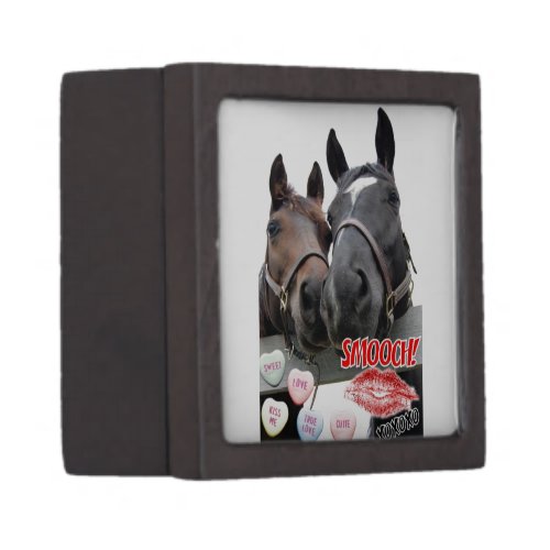 Valentines Day Horses Keepsake Box