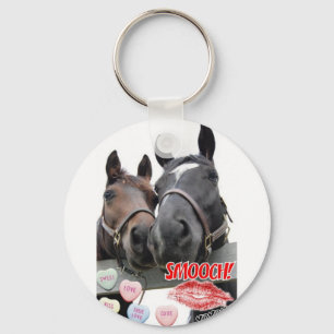 Valentine's Day Horses Keychain