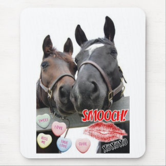 Valentine's Day Horses Mouse Pad