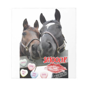Valentine's Day Horses Notepad
