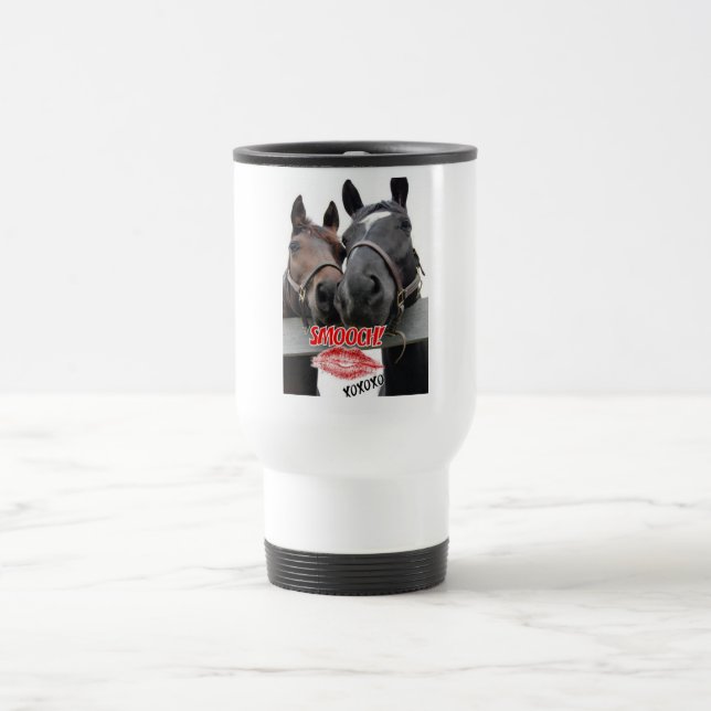 Valentine's Day Horses Travel Mug (Center)