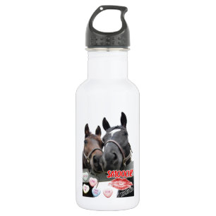 Valentine's Day Horses Water Bottle