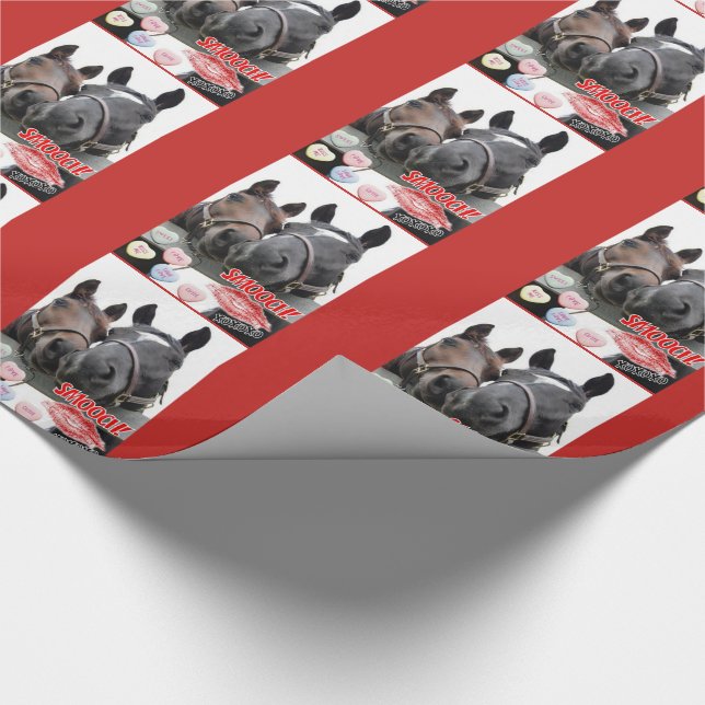 Valentine's Day Horses Wrapping Paper (Corner)