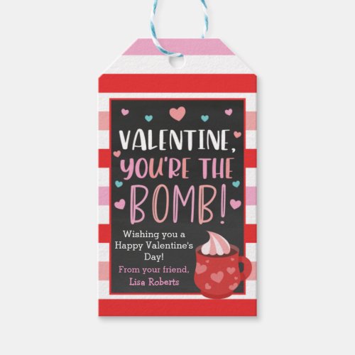 Valentines Day Hot Chocolate Bomb Gift Tag