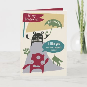 Valentine's Day Humor I Like You More Than My Cat Card by BCMonogramMe at Zazzle