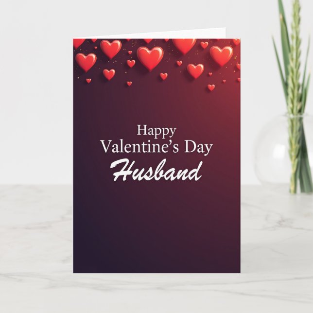 Valentines Day Husband Heartfelt Card (Front)