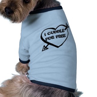 Valentine's Day - I Cuddle for Free Dog Tee Shirt