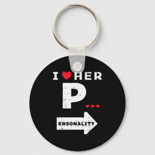 Valentines Day I Love Her Ity Matching Couple Men  Keychain