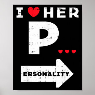 Valentines Day I Love Her Ity Matching Couple Men Poster
