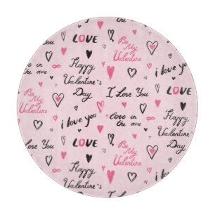 Valentine's Day: 'I Love You' Background. Cutting Board