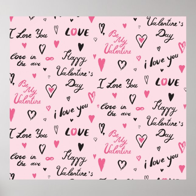 Valentine's Day: 'I Love You' Background. Poster (Front)