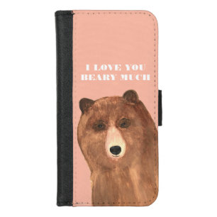 Valentines Day I Love You Beary Much iPhone 8/7 Wallet Case