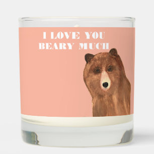 Valentines Day I Love You Beary Much Scented Candle