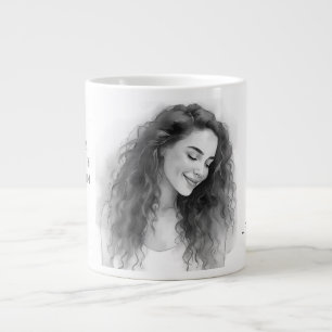 Valentine's Day, I love You because you make me Giant Coffee Mug