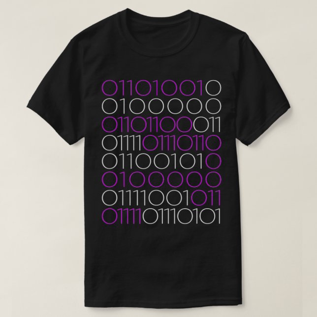 Valentines Day I Love You Binary Code funny Geek N T-Shirt (Design Front)