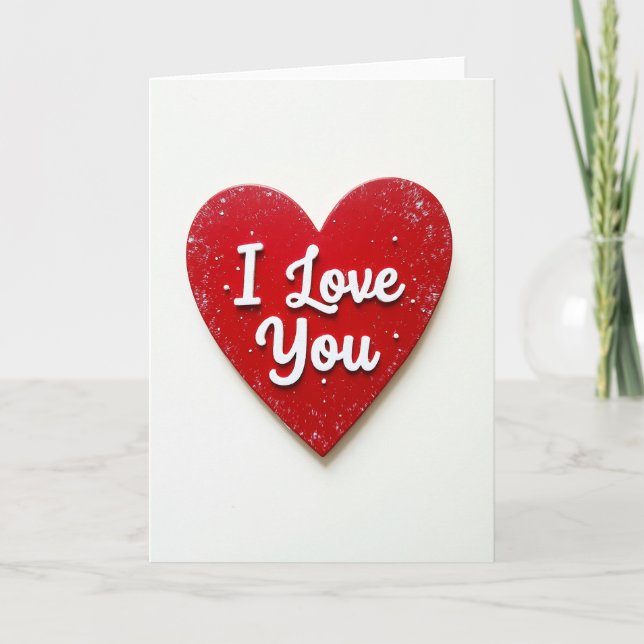 Valentines Day I Love You Card (Front)