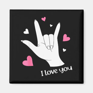 Valentines Day I Love You Hand Sign Language Asl H Magnet