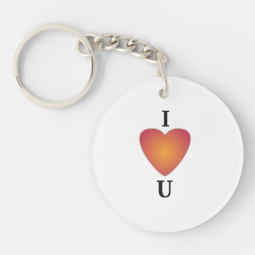 Valentines Day I Love You Keychain