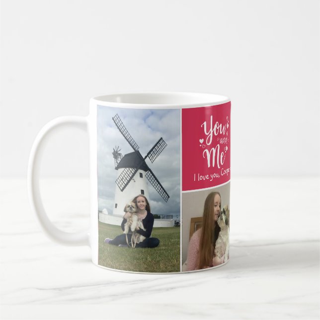 Valentine's Day / I Love You Photo Collage Coffee Mug (Left)