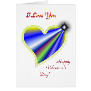 Valentine's Day , I Love You , Rainbow Heart Cards