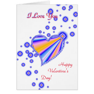 Valentine's Day , I Love You , Rainbow Heart Cards