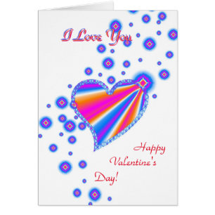 Valentine's Day , I Love You , Rainbow Heart Cards