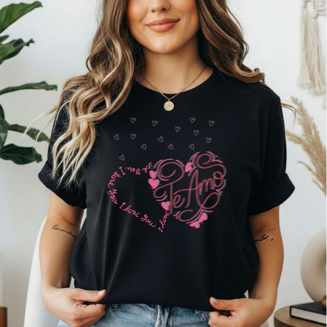 Valentine's Day "I Love You - Te Amo" Bi-lingual  T-Shirt (Creator Uploaded)