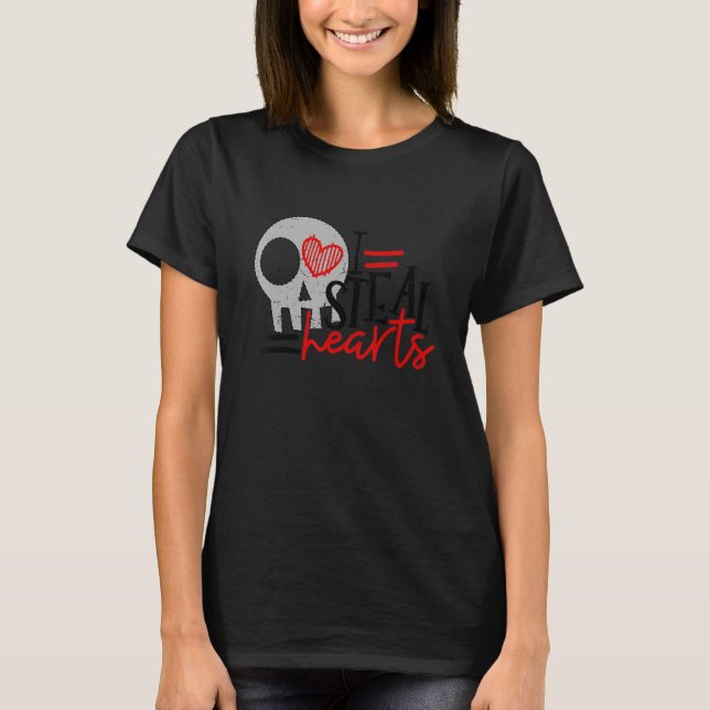 Valentines Day I Steal Hearts Boys Kids Girls Wome T-Shirt (Front)